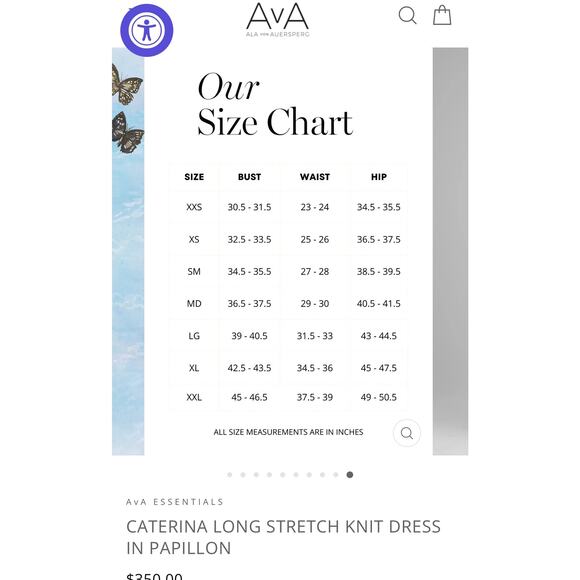 NWT Ala Von Auersperg Caterina Long Stretch Knit Dress in Papillon Butterfly - Picture 12 of 15